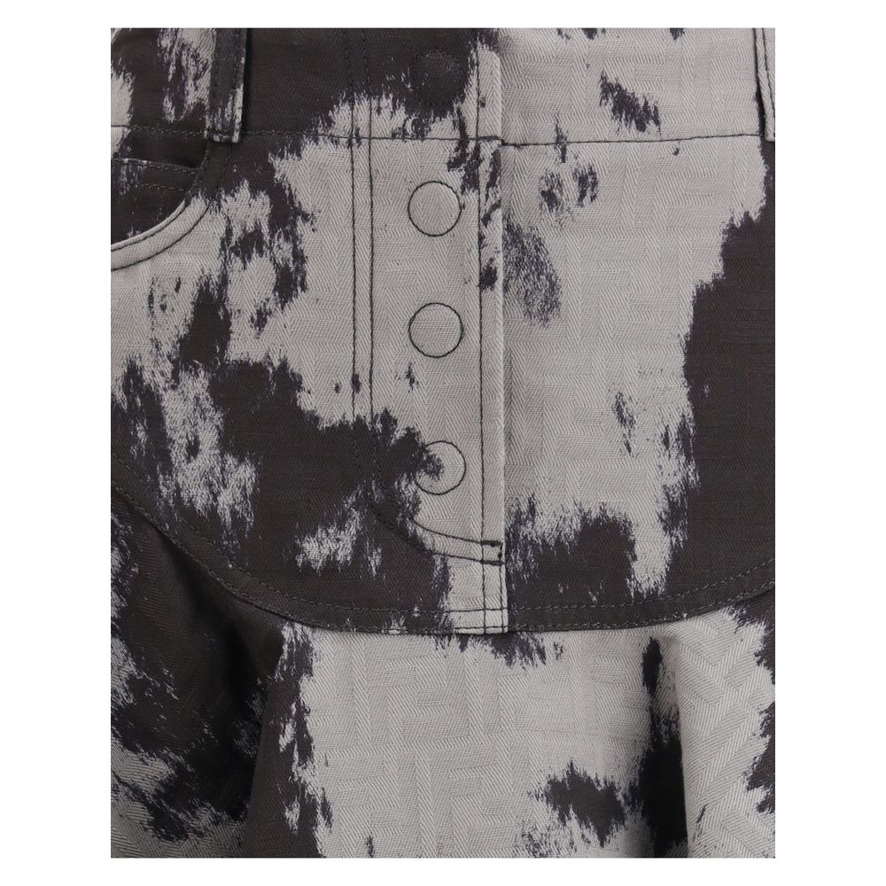 Fendi Black Cotton Mini Skirt