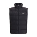 Prada Black Recycled Polyamide Sleveless Jacket