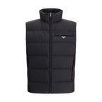 Prada Black Recycled Polyamide Sleveless Jacket