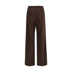 Max Mara Gray Polyester Casual Pants