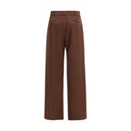 Max Mara Brown Cotton Casual Pants