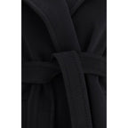 Max Mara Black Fleece Wool Coat