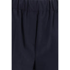 Max Mara Black Cotton Casual Pants