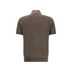 Brunello Cucinelli Brown Cotton Polo Shirt