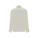 Fendi White Silk Pattern Shirt