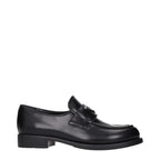 Prada Black Leather Slip-On Loafers