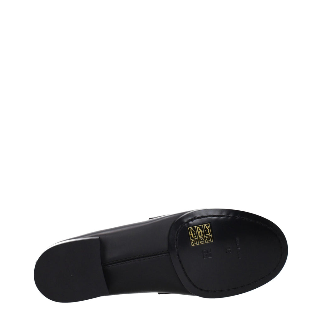 Givenchy Black Leather Slip-On Loafers
