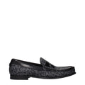 Dolce & Gabbana Black Fabric Slip-On Loafers