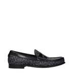 Dolce & Gabbana Black Fabric Slip-On Loafers