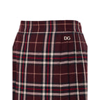 Dolce & Gabbana Bordeaux Wool Mini Skirt