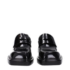 Prada Black Leather Slip-On Loafers