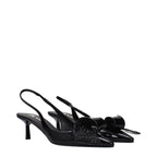 Prada Black Leather Stiletto Heel Sandals