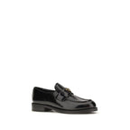 Prada Black Calf Leather Bos Taurus Slip-On Loafers