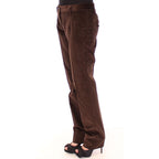 Dolce & Gabbana Brown Cotton Casual Pants
