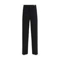 Versace Black Fleece Wool Dress Pants