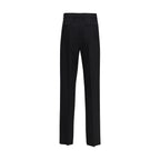 Versace Black Fleece Wool Dress Pants