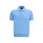 Tom Ford Light Blue Cotton Polo Shirt